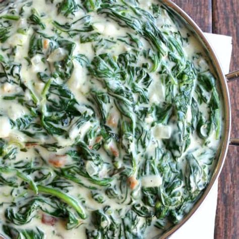 Creamed Spinach with Bacon • Bread Booze Bacon