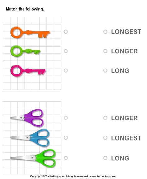 Long, longer, longest - TurtleDiary.com