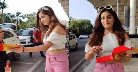 WATCH: Raveena Tandon's daughter Rasha Thadani distributes sweets among ...