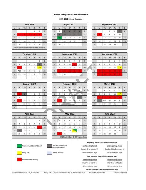 Killeen Isd Calendar - Printable Word Searches