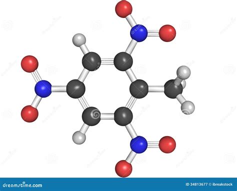 Chemical Structure Of Trinitrotoluene (TNT) Stock Illustration - Image: 34813677