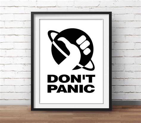 Don't Panic Print Hitchhiker's Guide Print HHGTTG | Etsy | Hitchhikers guide, Quote posters ...