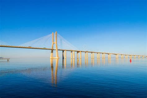 The Vasco Da Gama Bridge in Lisbon, Portugal. it is the Longest Bridge in Europe Stock Photo ...