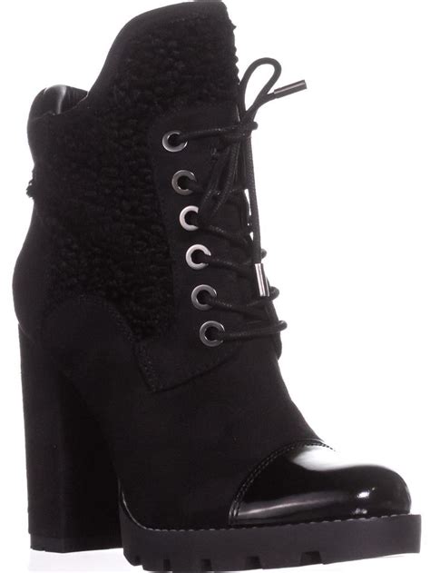 Womens Guess Roxey3 Platform Combat Boots, Black Multi - Walmart.com