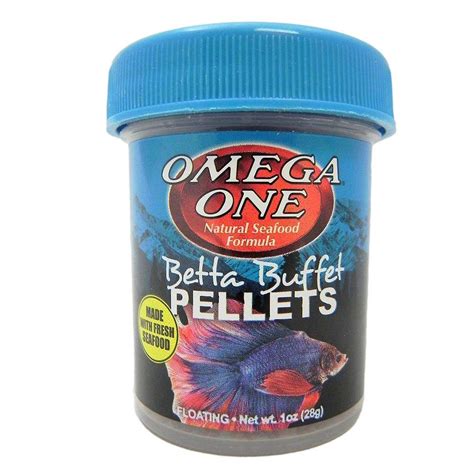 Omega One Betta Buffet Floating Pellets Fish Food 1-oz