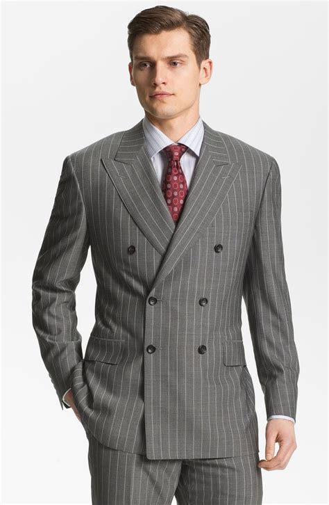 Canali Double Breasted Stripe Suit | Nordstrom