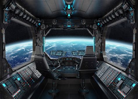 LYWYGG 7x5ft Vinyl Spaceship Interior Background Futuristic Science ...