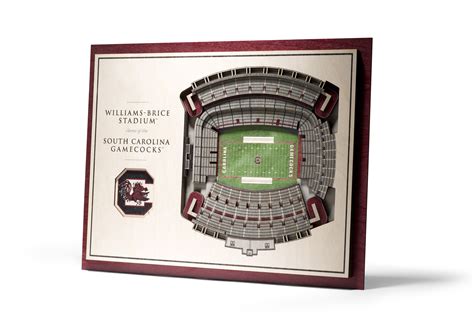 South Carolina Gamecocks 3D Wood Stadium Replica (5 Layer) — 3D WOOD ...