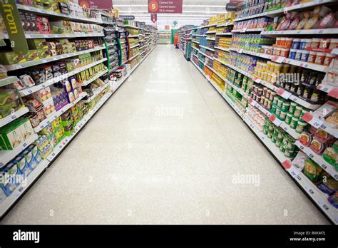 Sainsbury Supermarkt Gang Bild Stockfotografie - Alamy