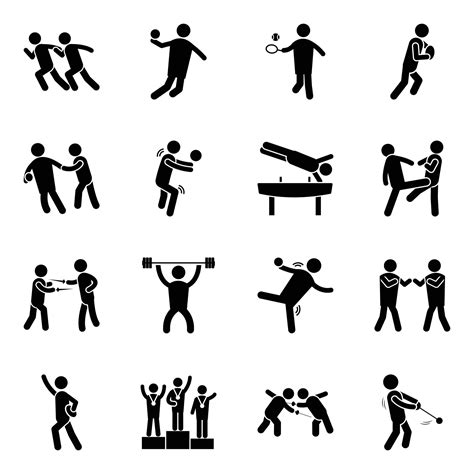 Pack of Sports Glyph Vectors 16439649 Vector Art at Vecteezy