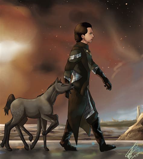 Loki and sleipnir by Brownylai on DeviantArt