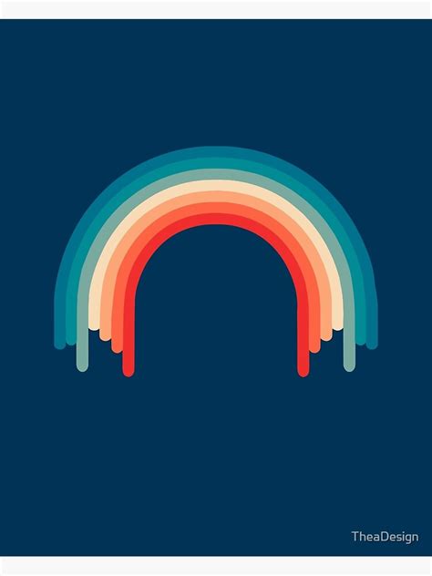 "Retro Rainbow 70s colors " Poster by TheaDesign | Redbubble