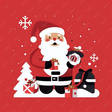 Premium Vector | Vector flat illustration santa claus christmas 2023