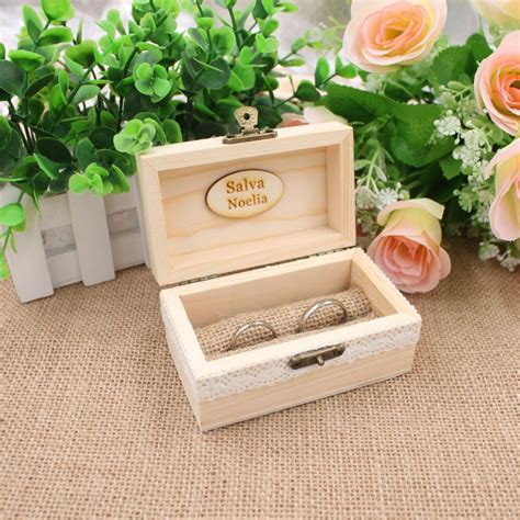 Personalized Rustic Ring Bearer Box , Custom Wedding Ring Box, Rustic Wedding Ring Bearer Pillow ...