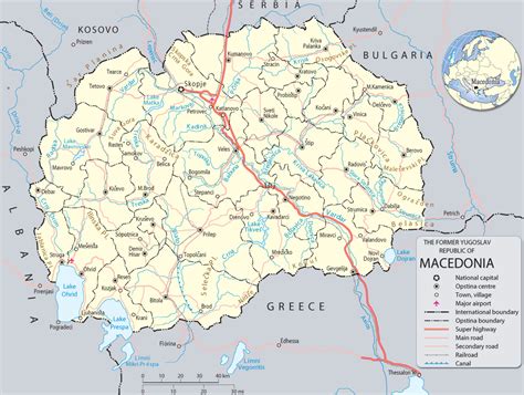 Map of North Macedonia - Travel Europe