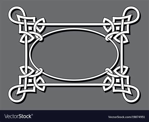 Abstract celtic frame Royalty Free Vector Image