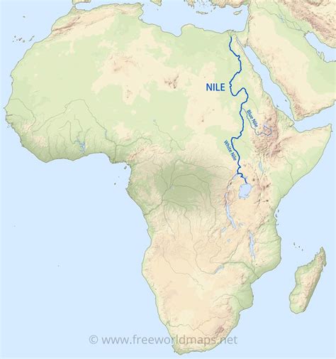 Nile River Location On World Map