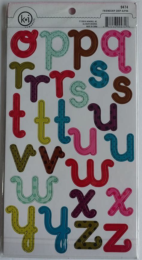 Chipboard Letters Alphabets Scrapbook Alphabets Red, Green, Blue, Pink ...