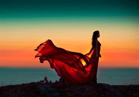 Wings woman sunset fly silhouette splendor wallpaper | 2048x1427 ...