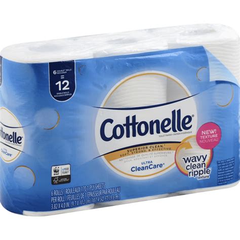 Cottonelle Ultra Clean Care Toilet Paper, Double Roll, 1-Ply | Bath Tissue | Matherne's Market