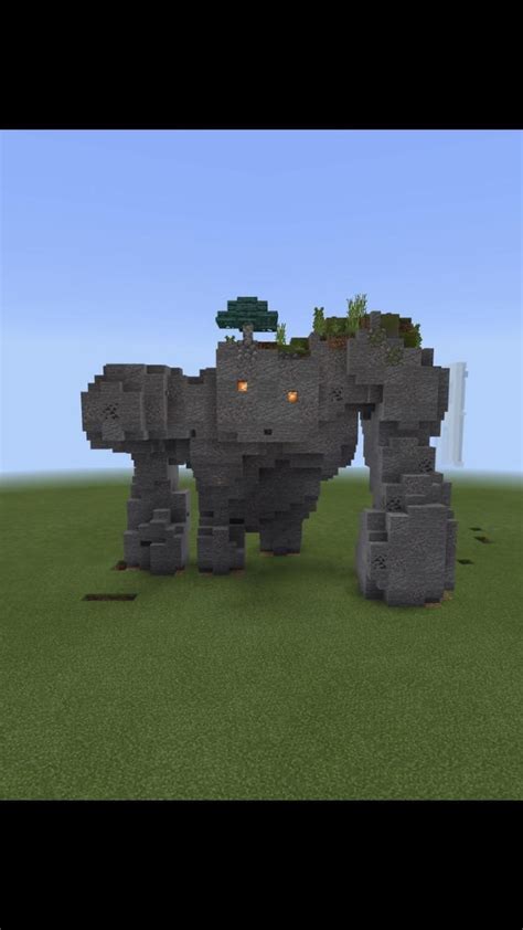 A stone golem I built a while back. : Minecraftbuilds