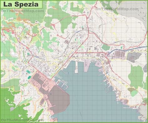 Large detailed map of La Spezia