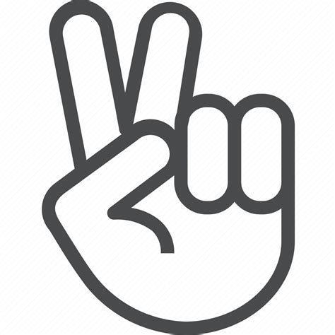 Peace, sign, gesture, hand, love, two icon - Download on Iconfinder