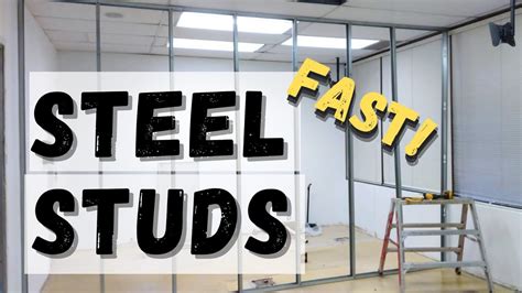 How TO BUILD Steel STUDS Walls FAST - YouTube