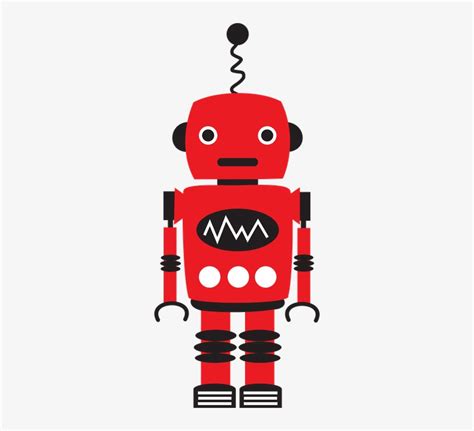 Robot Clipart Robot Head - Cute Red Robot Clipart PNG Image ...