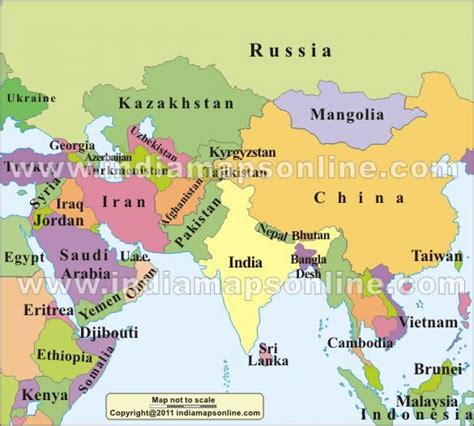 Neighbouring countries of India map - Map of India with neighbouring countries (Southern Asia ...