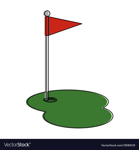 Golf Hole Flag Clip Art