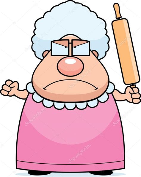 Angry Grandma Stock Vector by ©cthoman 85955836