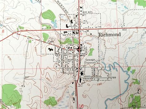 Antique Richmond Illinois 1963 US Geological Survey | Etsy