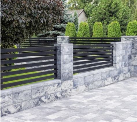 BRICK WALL FENCE / MODERN GREY / LBM100 - LEWANDOWSKI Fence Builder Limited