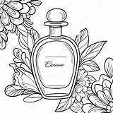 Perfume Bottle Coloring Page 50082 40098 sketch template