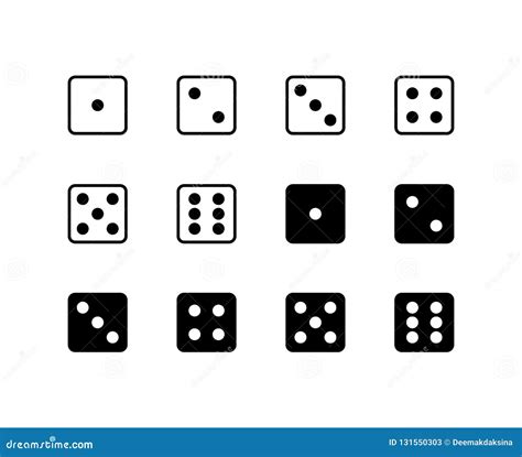 Dice Icon Logo Vector Symbol Isolated on White Background Stock Illustration - Illustration of ...