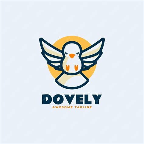 Premium Vector | Vector logo illustration dove simple mascot style