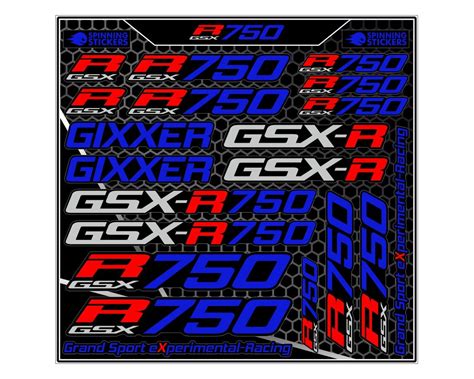 GSX-R750 Sticker kit - SpinningStickers