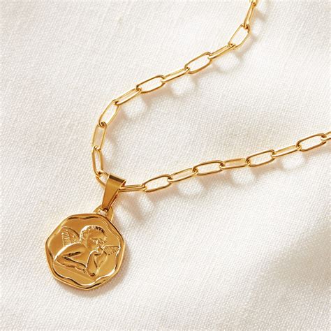 Angel Coin Necklace Gold - Soul Analyse