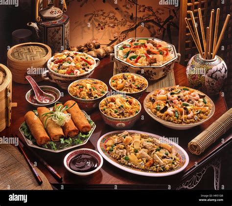 Chinese Banquet food dishes Stock Photo: 134720667 - Alamy