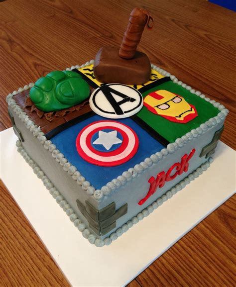 Avengers Birthday Cake Hulk, Iron Man, Thor, and Captain America. Birthday Cakes For Men ...