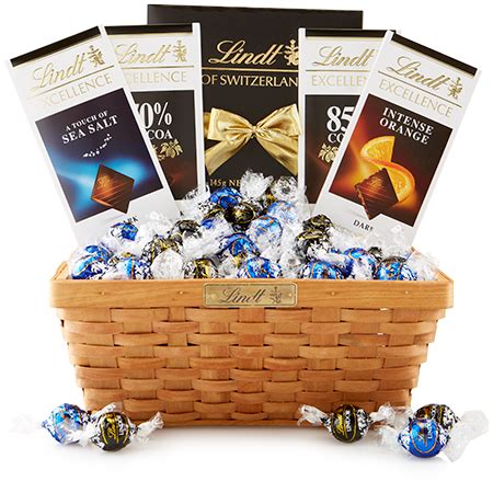 Lindt Dark Lovers Gift Basket | Gift baskets, Lindt, Lindt chocolate