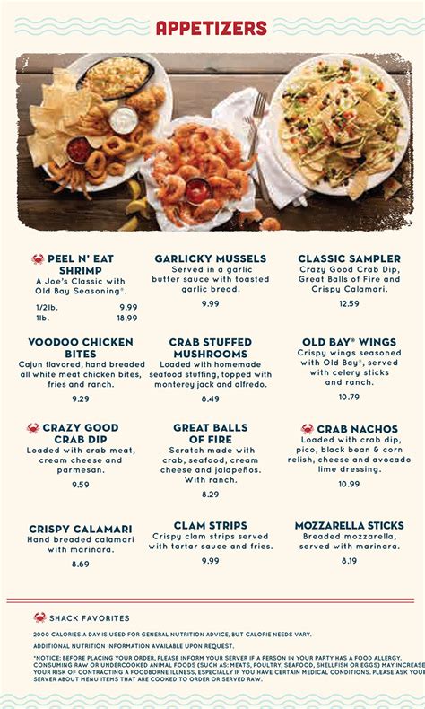 Joe’s Crab Shack Menu | OC Restaurant Guides