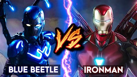 KON JYADA POWERFUL HAI? BLUE BEETLE VS IRONMAN Superhero Showdown - YouTube