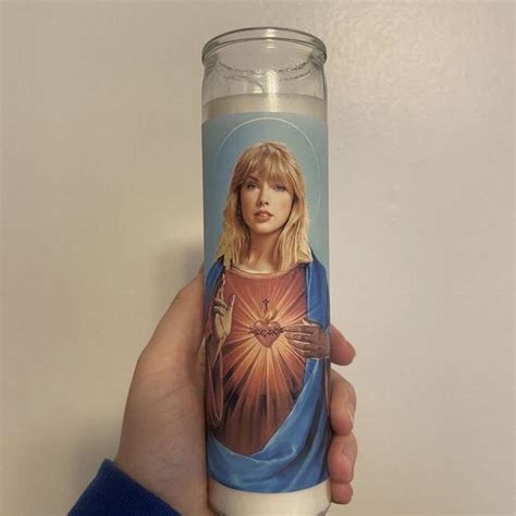 Taylor Swift Jesus Candle 😇 Custom made for each... - Depop