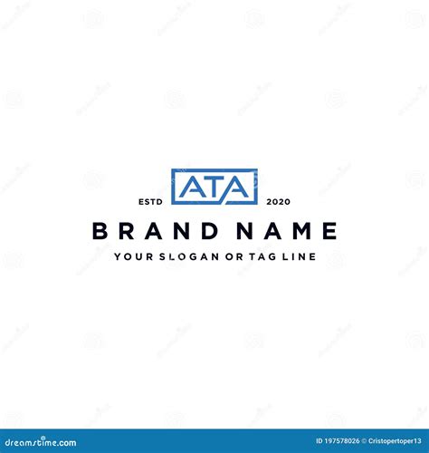 Letter ATA Logo Design Vector Stock Vector - Illustration of icon ...