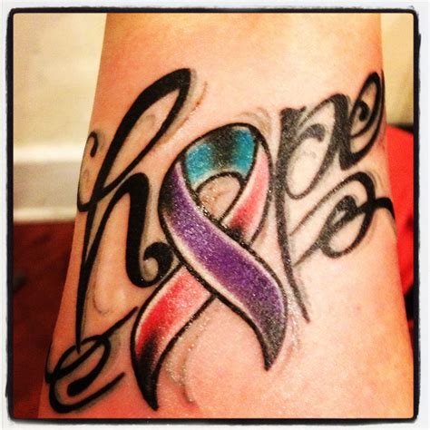 Thyroid Cancer Ribbon Tattoo - CancerWalls