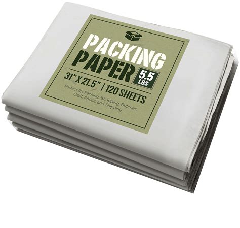 Newsprint Packing Paper: 5.5 lbs (~125 Sheets) of Unprinted, Clean ...