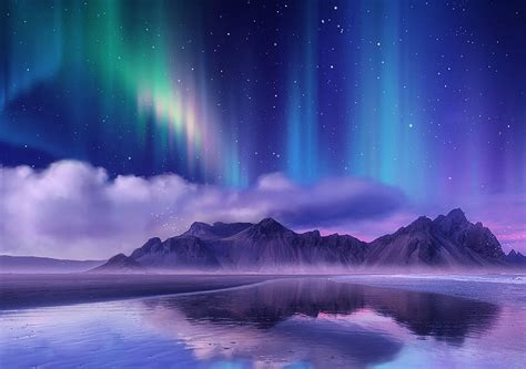 Aurora Borealis Near Sea Resolution , Nature , , and Background ...