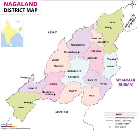 Nagaland District Map